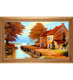 ALTIN ÇERÇEVELİ PASPARTULU TABLO CR1116