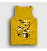 Presmono Unisex Sarı Drums Baterist Hediye Müzisyen Musician Atlet 508030tt (Sarı)