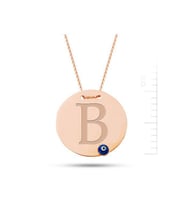 Bella Gloria Rose Altın Harf Plaka Kolye (PP78103)