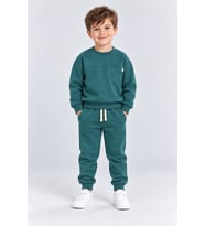 Erkek Çocuk Cepli Sweatshirt ve Jogger Eşofman Altı 2’li Takım Günlük Rahat Çocuk Eşofman Seti Ak125