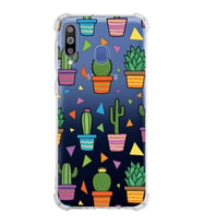 PrintiFy Samsung Galaxy M30 Uyumlu Water Color 4 Baskılı Şeffaf Köşe Korumalı Antişok Kılıf