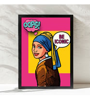 Ezgoola / Pop Art İnci Küpeli Kız Poster Çerçevesiz / Renkli Modern Sanat / Ezgoola Grafik Tasarımı / 350 gr Kaliteli Kağıt / Poster
