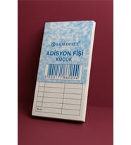 Sam Kırtasiye Adisyon Bilgi Fişi, Adisyon Defteri (3 Adet)100 Yapraklı, Numaralı, ölçüsü: 7x15 cm.