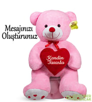 Kendin Tasarla 140 Cm  Kalpli Dev Bobo (Pembe)