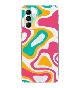 Samsung Galaxy M23  Kamera korumalı Kapak Renkli Desen Tasarımlı  Şeffaf Kılıf