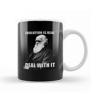 Charles Darwin Deal With It Evolution Science Kupa Bardak Porselen