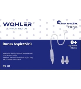 WOHLER BABY NAZAL BURUN ASPİRATÖRÜ + 2 ADET YEDEK UÇ