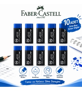 Orta Boy Sınav Silgisi 10 Adet Yumuşak Silgi Faber-Castell