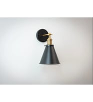 RİOLİGHT RETRO,VİNTAGE,RUSTİK ESKİTME MAFSAL,TİJ SİYAH BAŞLIK 1XE27 DUYLU TEKLİ METAL DUVAR APLİK