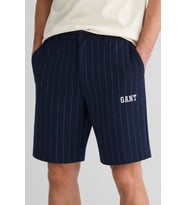 GANT Men's Regular Fit Striped Bermuda Navy Shorts Erkek Kanvas Bermuda Şort Lacivert
