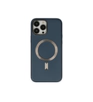 Çınarcık Dev iPhone 14 Pro Max Kılıf Coco Deri Magneticsafe Silikon - Derin Mor