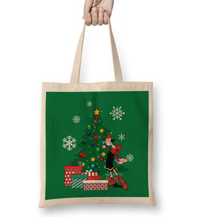 Olive Oyl Around The Christmas Tree Popeye Bez Çanta Uzun Saplı