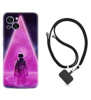 Reeder S23 Max Pro Kılıf Resimli Boyun Askılı İpli Desenli Silikon Series Astro Purple2 1907