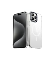 Apple iPhone 15 Pro Uyumlu Kılıf Zore Wireless Şarj Özellikli Şeffaf G-Glass Kapak
