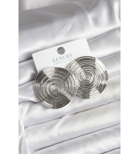 Pirinç Gümüş Renk Circle Model Kadın Küpe 5886 - HPSBYI4530-2350