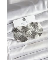 Pirinç Gümüş Renk Circle Model Kadın Küpe 5886 - HPSBYI4530-2350