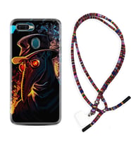 Oppo A5S A15 A16 A54 A55 A73 A74 Kılıf Boyun Asklı Rasta Silikon Karga 1616