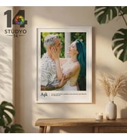 Stüdyo 14 Kişiye Özel Fotoğraflı Çerçeveli Tablo – Fotoğraf ve Kelime Özelleştirmeli Dekoratif Hediye