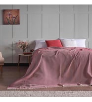 Miabella Home Tek Kişilik Colin  Desen Pike - Yatak Örtüsü (Bordo)