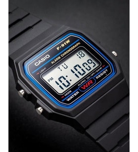 Casio F-91W-1DG ERKEK KOL SAATİ ( 2 Yıl Garanti ) (Siyah)
