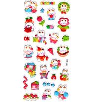 Sticker Kabartmalı Stiker Defter Planlayıcı Etiket (Lde002)-19x9cm - Tavşan Çiçek Kawaii