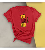Kişiye Özel Zahaha Tasarımlı Pamuklu Tshirt Model-1 (Kırmızı)