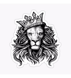 Renkli Aslan Araba Oto Sticker Yapıştırma Etiket 17CM t7
