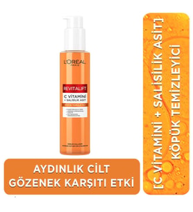 L'Oréal Paris Revitalift Clinical [C vitamini + Salisilik Asit], Aydınlatıcı ve Gözenek Karşıtı Köpük Temizleyici