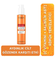 L'Oréal Paris Revitalift Clinical [C vitamini + Salisilik Asit], Aydınlatıcı ve Gözenek Karşıtı Köpük Temizleyici