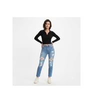 501® ® Crop Kadın Jean Pantolon yırtık detaylı-0241