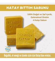 BitkiselceSaf ve doğal içeriklerle Bıttım Sabunu  450 gr (4 Kalıp)