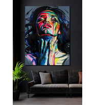 Woman & Art Kanvas Tablo
