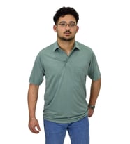 Erkek Gömlek Yaka Tişört T6064 BGL-ST04541 (Açık Yeşil)