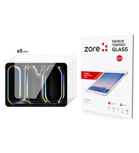 Apple iPad Pro 11inç M4/M5 Tablet Set 5 adet Temperli Cam Ekran Koruyucu 2024/20 (Şeffaf)