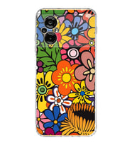 PrintiFy Xiaomi Poco M5 ile Uyumlu 1mm Slim Fit Retro Renkler 2 Baskılı Şeffaf  Kılıf