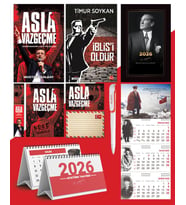 Asla Vazgeçme - Ayraç - Kartpostal - Poster - İblisi Öldür -  2026 Ajanda İstikbal - Sakarya Duvar Takvimi - Masa Takvimi