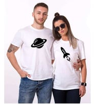 Tshirthane Jüpiter Roket Sevgili Kombinleri Tshirt Kombini (Tek Ürün Fiyatıdır.)