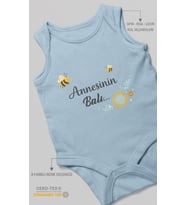 Annesinin Balı Sıfır Kollu Bebek Body %100 Pamuk