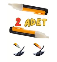 2 Adet Dedektörlü Temassız Işıklı Kablo Voltaj Test Elektrik Kaçak Dijital