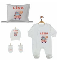 Pia Baby Gl 2206 İsme Özel Yastık Tulum Set