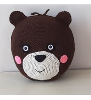 Amigurumi Örgü Oyuncak Ayı Yastık (Pembe)