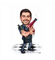 Berber Kuaför Kişiye Özel Karikatür Ahşap Tablo