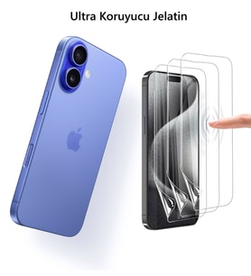 İphone 16 Uyumlu Ön Body Ultra Ekran Koruyucu Şeffaf  Nano Jelatin