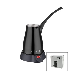 SİYAH ELEKTİRKLİ CEZVE TÜRK KAHVE MAKİNESİ 5 FİNCAN - 400ML HAZNE PASLANMAZ ÇELİK 360 DERECE DÖNEBİLME SCM-2960 (5343)