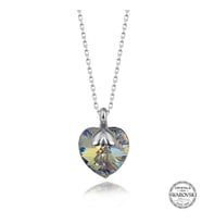Swarovski Crystal Taşlı Kalp Gümüş Kadın Kolye