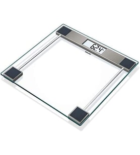 Cristal GS 11 cam terazi, dijital terazi, LCD ekran, 150 kg taşıma kapasiteli, şeffaf