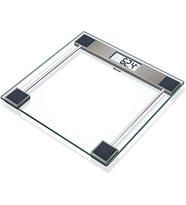 Cristal GS 11 cam terazi, dijital terazi, LCD ekran, 150 kg taşıma kapasiteli, şeffaf
