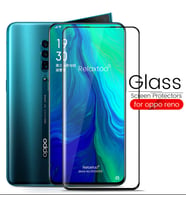 Oppo Reno 10X Zoom Uyumlu Zore Kenarları Kırılmaya Dayanıklı Cam Ekran Koruyucu (Siyah)