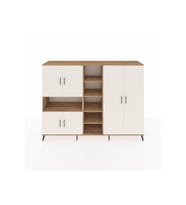 Hyperion Dolap 13 Raflı 6 Kapaklı 220x44x163 Çam-Aytaşı/Çam
