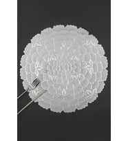 6’lı Amerikan Servisi Supla Yuvarlak Gümüş 38 Cm – ACR-623/20